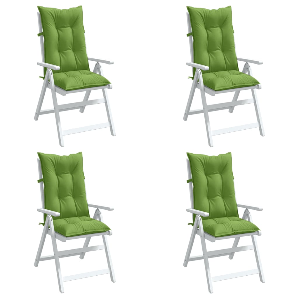 VidaXL Stoelkussens 4 st hoge vloerkleed 120x50x7 cm stof gemêleerd groen