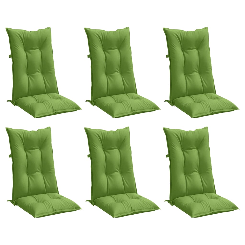 VidaXL Stoelkussens 6 st hoge vloerkleed 120x50x7 cm stof gemêleerd groen