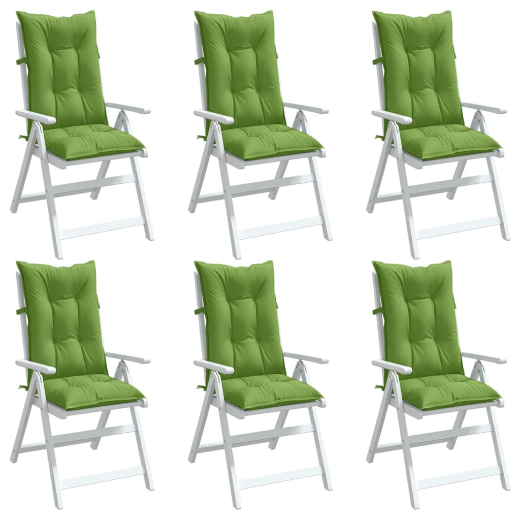 VidaXL Stoelkussens 6 st hoge vloerkleed 120x50x7 cm stof gemêleerd groen