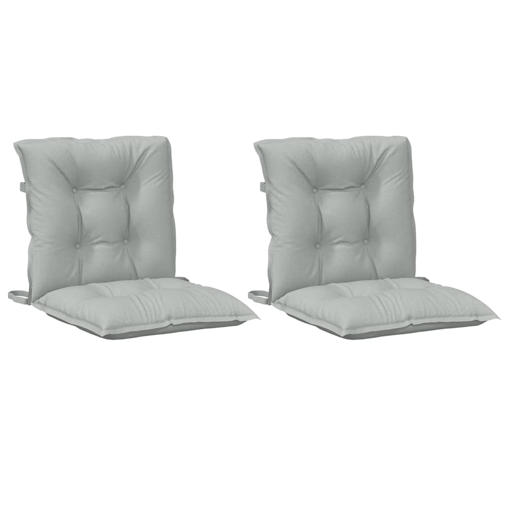 Vidaxl stoelkussens 2 st lage vloerkleed 100x50x7 cm stof lichtgrijs