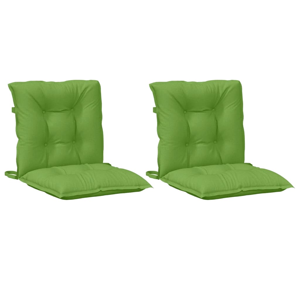 VidaXL Stoelkussens 2 st lage vloerkleed 100x50x7 cm stof gemêleerd groen