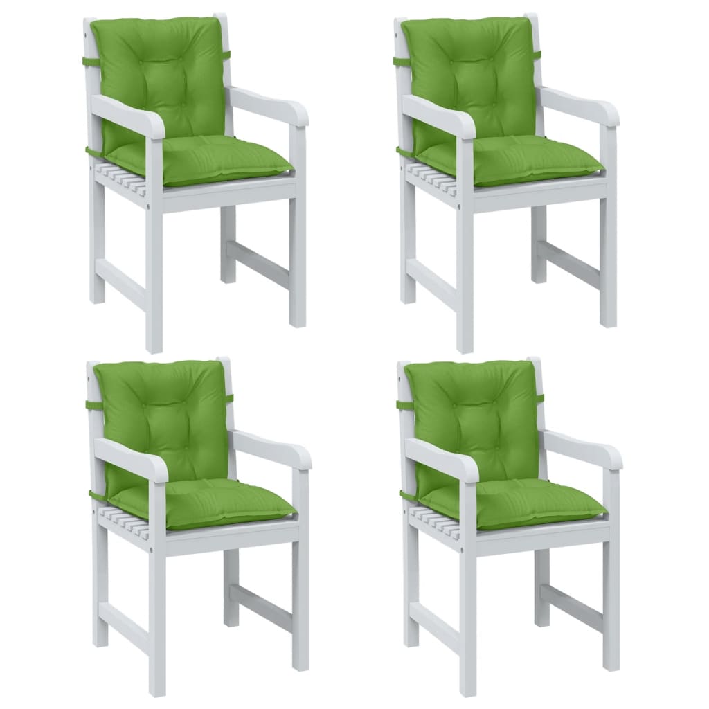 VidaXL Stoelkussens 4 st lage vloerkleed 100x50x7 cm stof gemêleerd groen