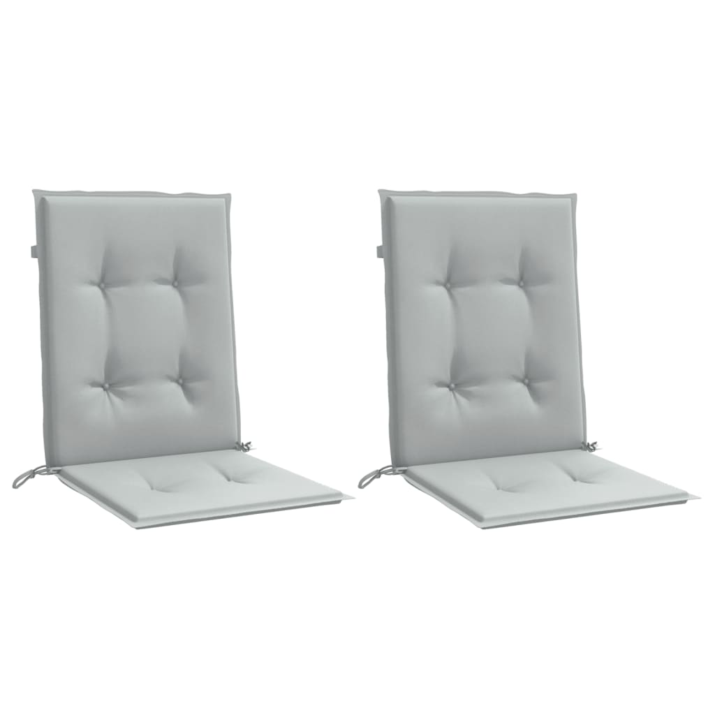 Vidaxl stoelkussens 2 st lage vloerkleed 100x50x4 cm stof lichtgrijs