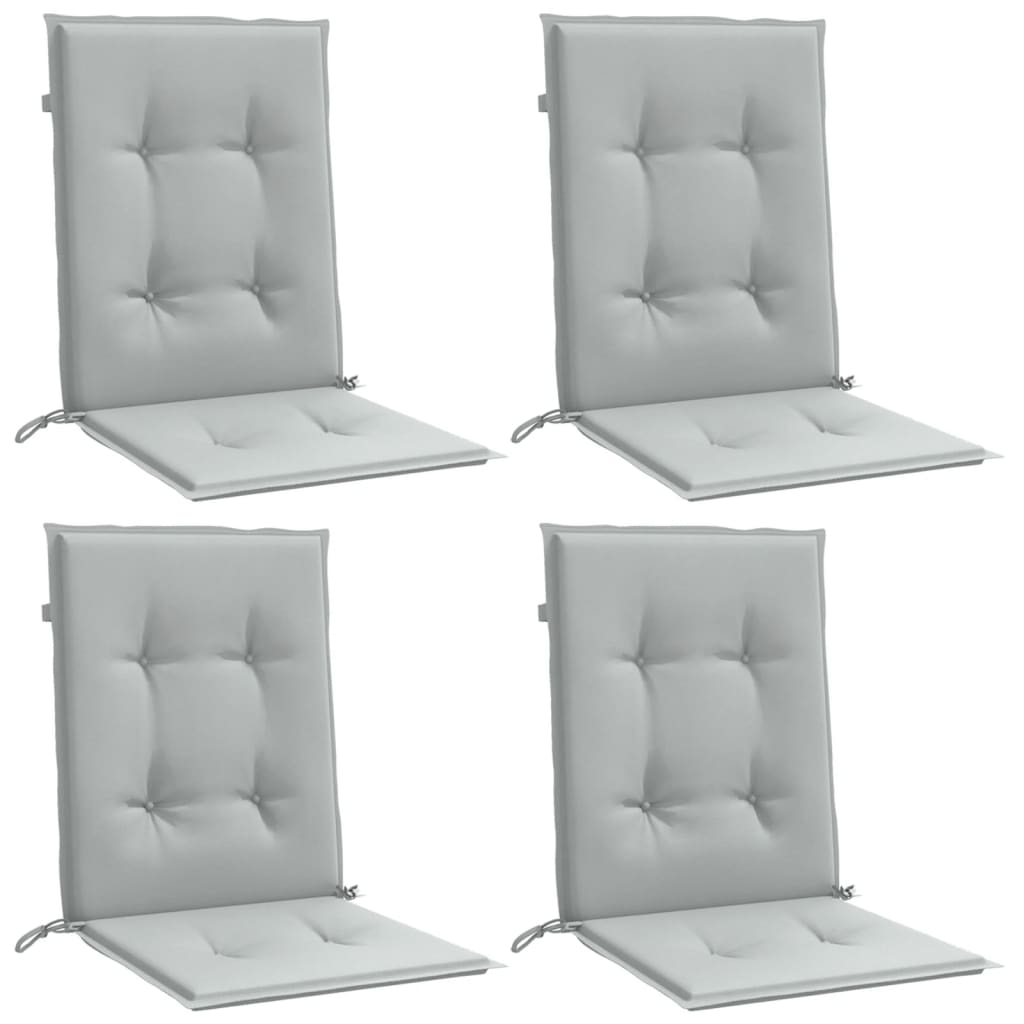 Vidaxl stoelkussens 4 st lage vloerkleed 100x50x4 cm stof lichtgrijs