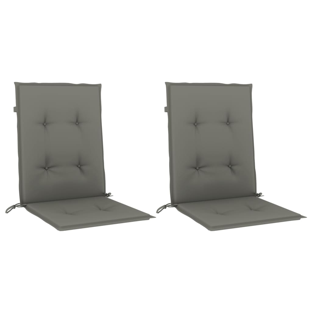 Vidaxl stoelkussens 2 st lage vloerkleed 100x50x4 cm stof donkergrijs