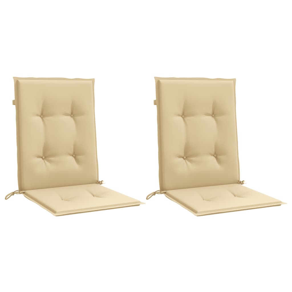 Vidaxl stoelkussens 2 st lage vloerkleed 100x50x4 cm stof gemêleerd beige