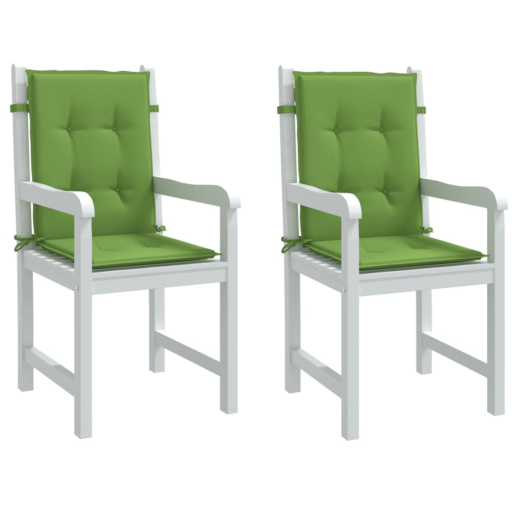 Vidaxl stoelkussens 2 st lage vloerkleed 100x50x4 cm stof gemêleerd groen