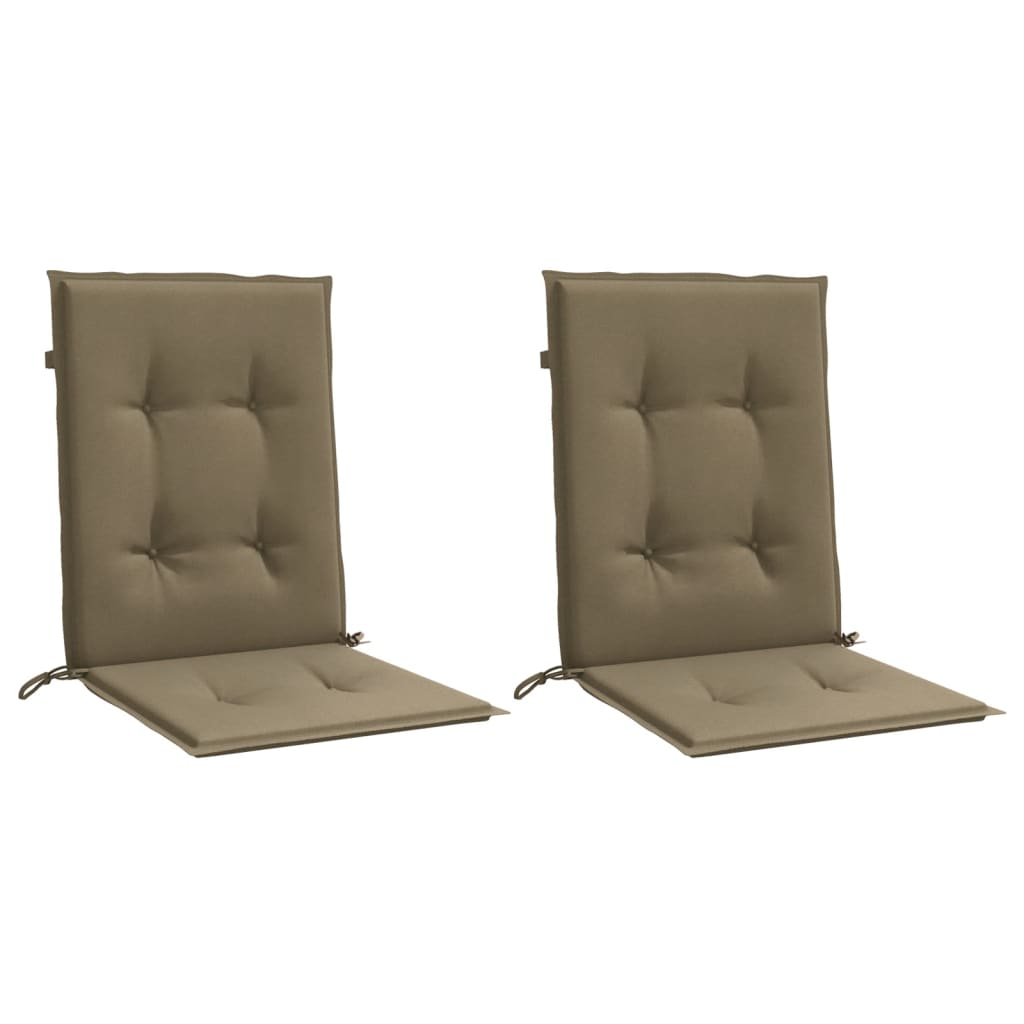 Vidaxl stoelkussens 2 st lage vloerkleed 100x50x4 cm stof gemêleerd taupe