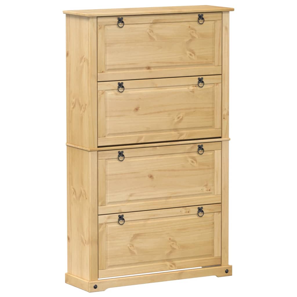 VidaXL Schoenenkast Corona 99x32x163,5 cm massief groenenhout