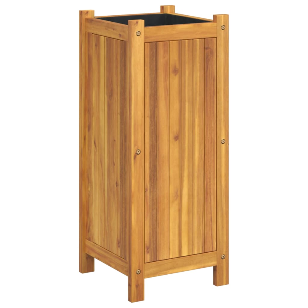 Vidaxl plantenbak met uitvoering 31x31x75 cm massief acaciahout