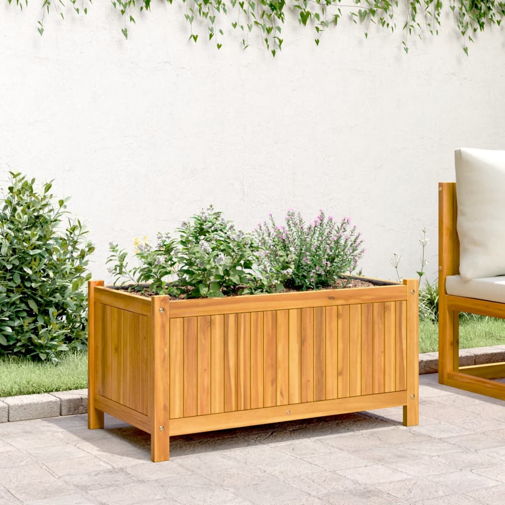 Vidaxl plantenbak met uitvoering 80x42x40 cm massief acaciahout