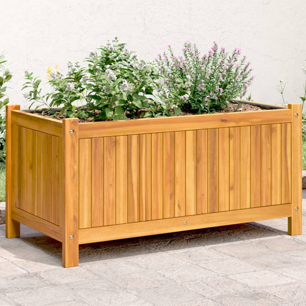 Vidaxl plantenbak met uitvoering 80x42x40 cm massief acaciahout