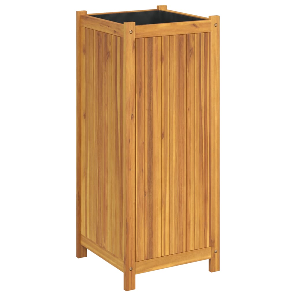 Vidaxl plantenbak met uitvoering 42x42x100 cm massief acaciahout