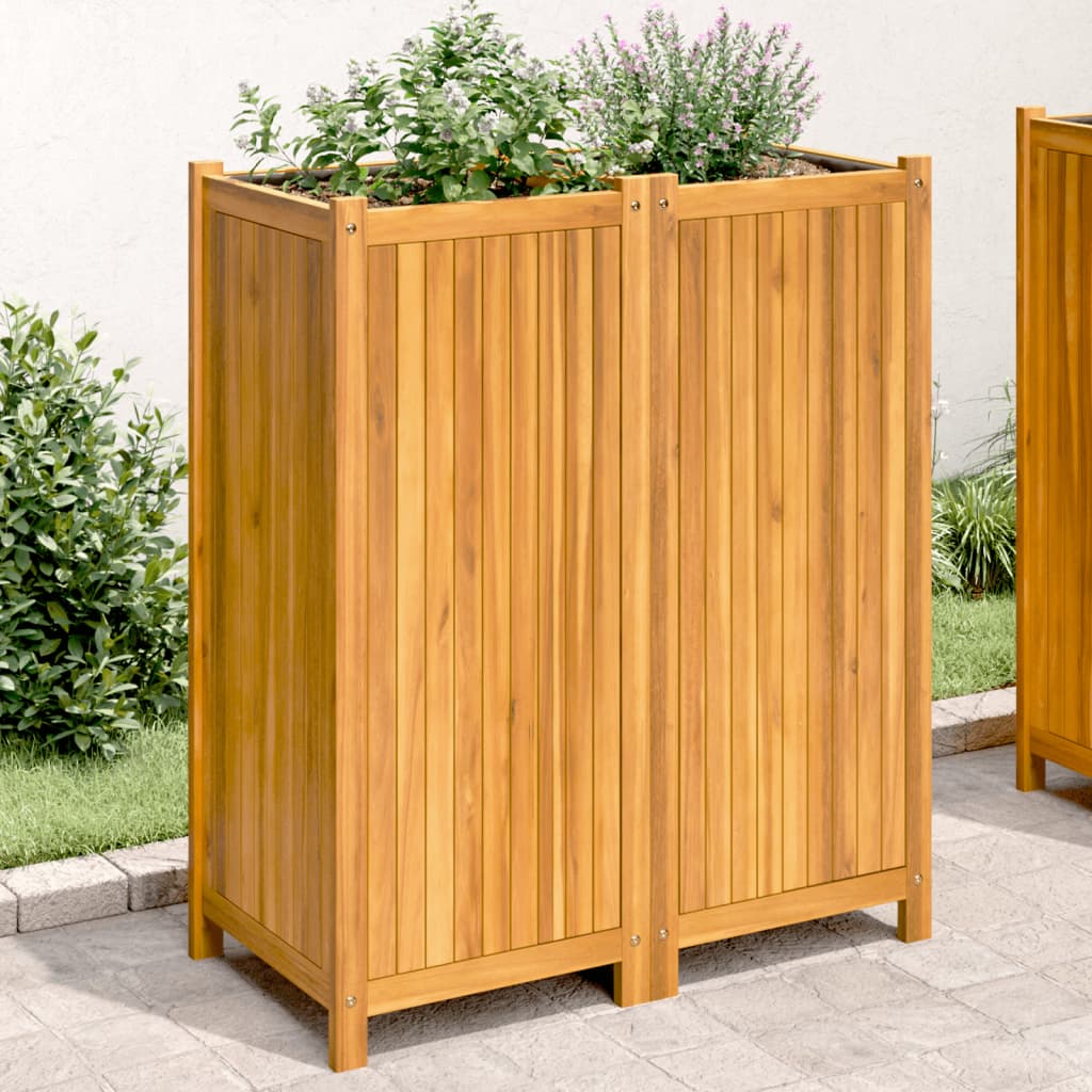 Vidaxl plantenbak met uitvoering 84x42x100 cm massief acaciahout