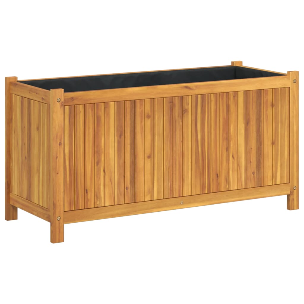 Vidaxl plantenbak met uitvoering 99,5x38x50 cm massief acaciahout