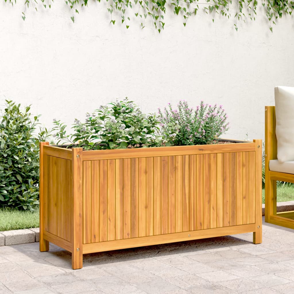 Vidaxl plantenbak met uitvoering 99,5x38x50 cm massief acaciahout