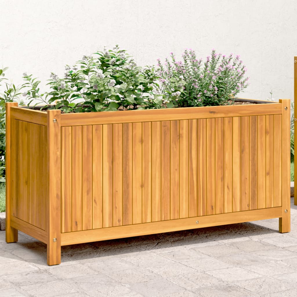 Vidaxl plantenbak met uitvoering 99,5x38x50 cm massief acaciahout