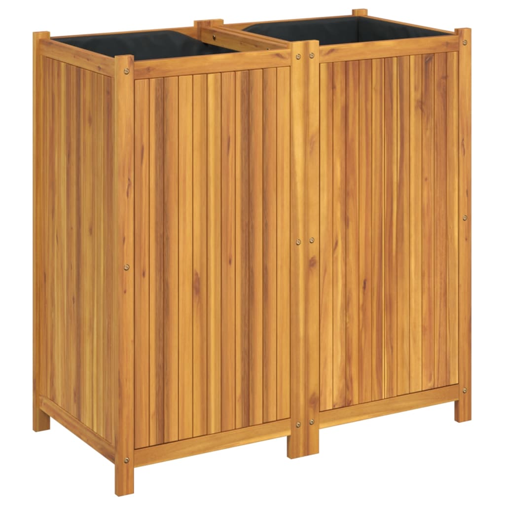 Vidaxl plantenbak met uitvoering 100x50x100 cm massief acaciahout
