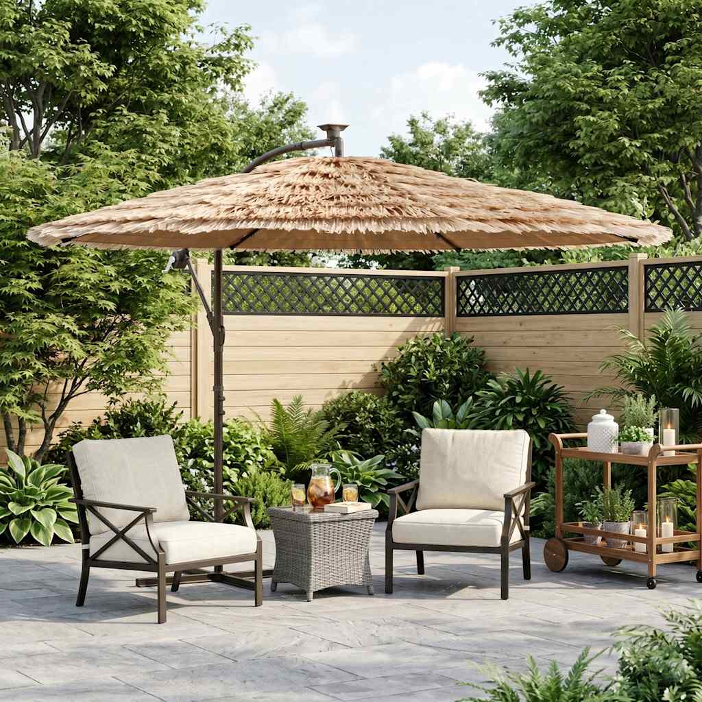 Vidaxl parasol met stalen paal 269x269x235 cm bruin