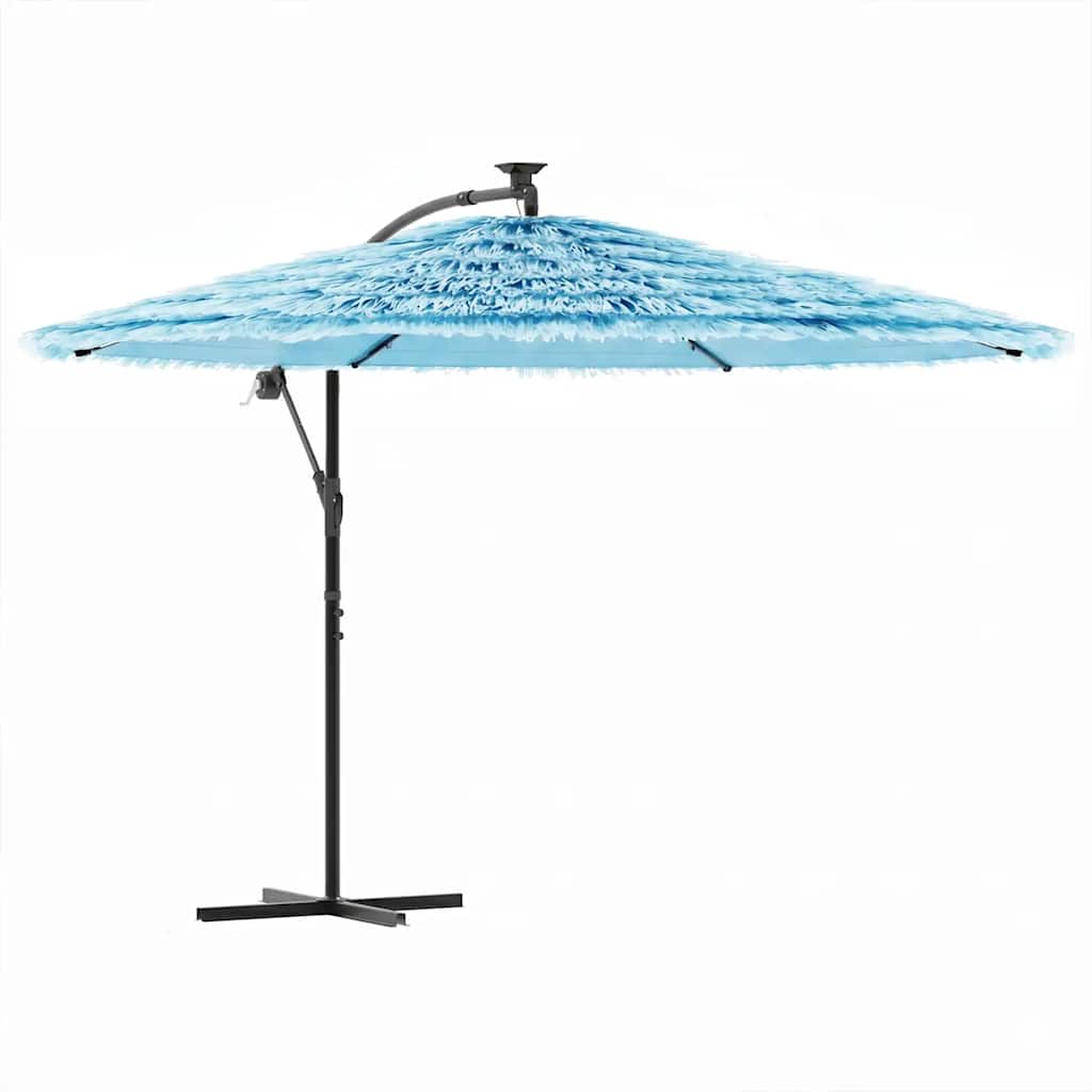 Vidaxl parasol met stalen paal 269x269x235 cm blauw