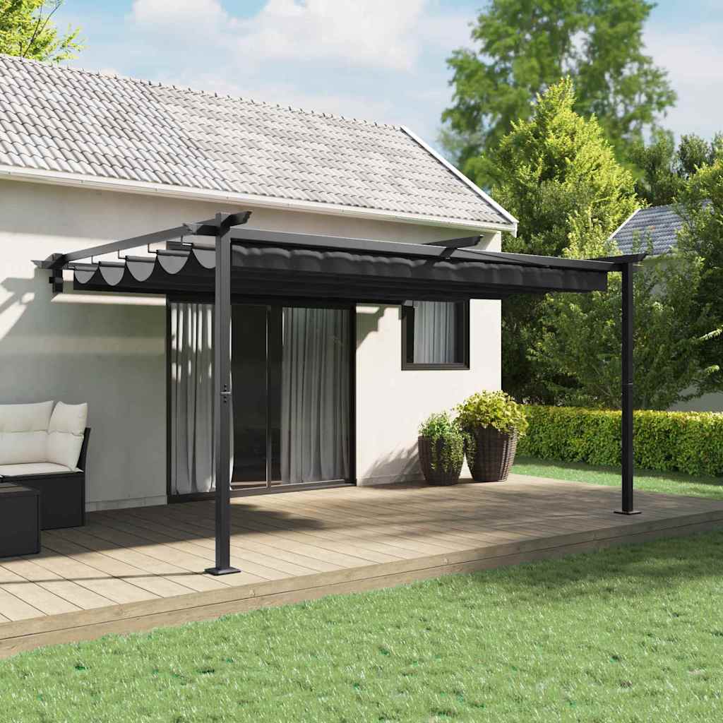 Vidaxl prieel antraciet 400 x 300 x 200 cm polyester