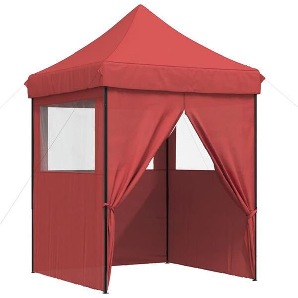 Vidaxl partytent inklapbaar pop-up met 4 zijwanden bordeauxrood