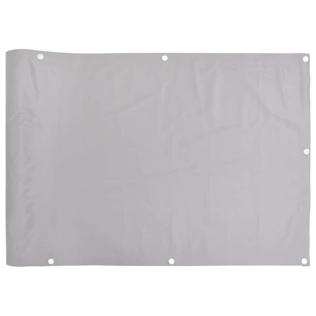 Vidaxl balkonscherm 500x75 cm pvc grijs