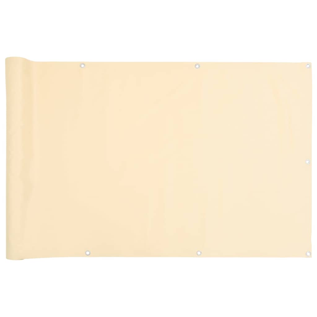 Vidaxl balkonscherm 800x75 cm pvc crèmekleurig