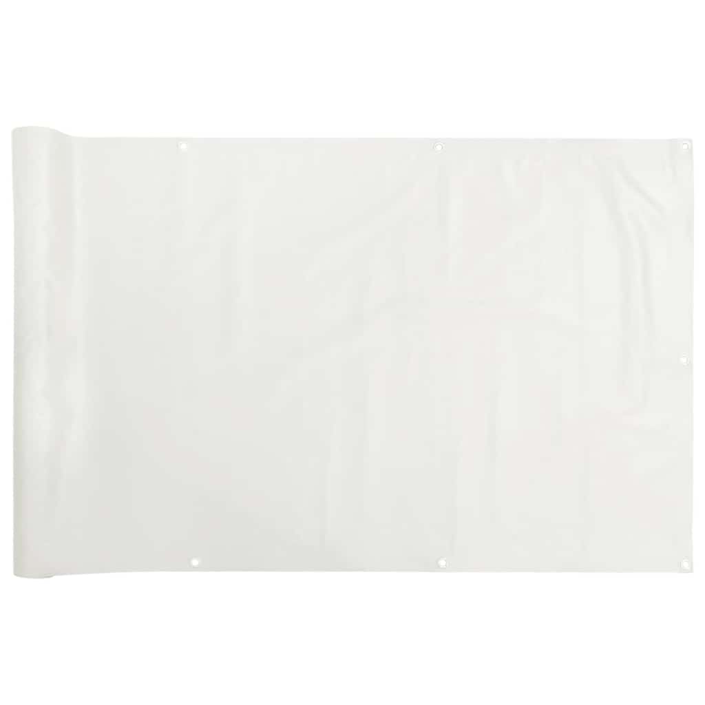 Vidaxl balkonscherm 400x75 cm pvc wit