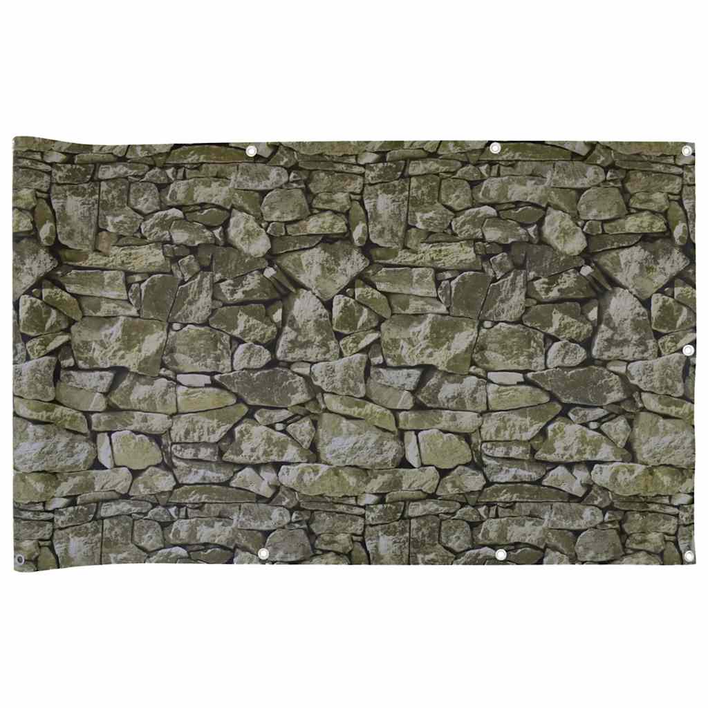 Vidaxl balkonscherm steenpatroon 400x75 cm pvc