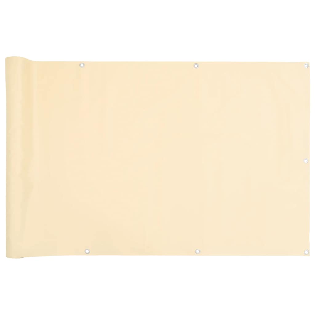 Vidaxl balkonscherm 400x120 cm pvc crèmekleurig
