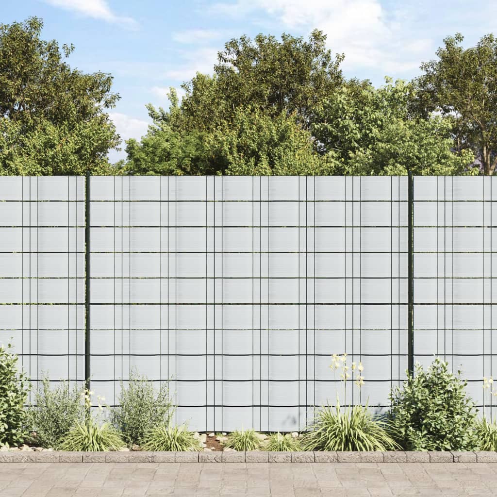 Vidaxl tuinschermen 10 st 252,5x19m pvc lichtgrijs
