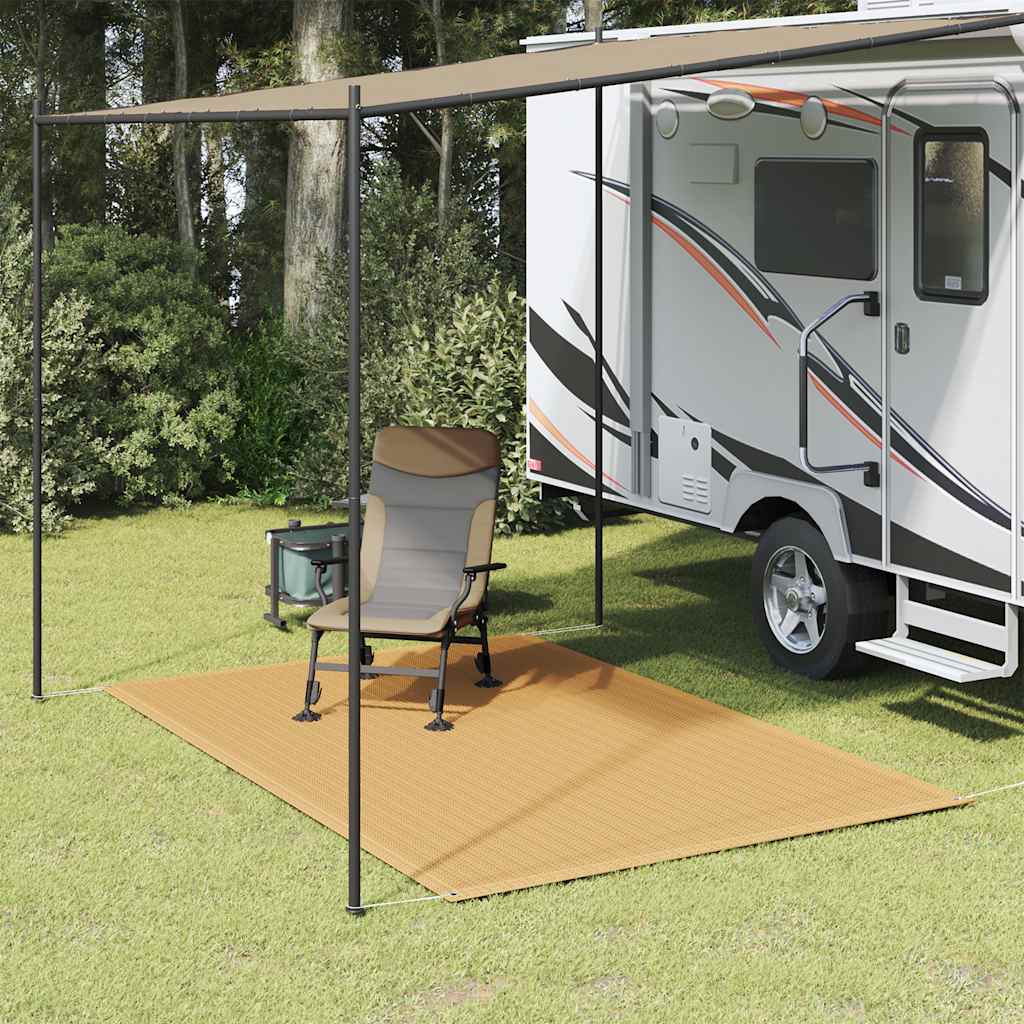 Vidaxl tenttapijt 250x300 cm hdpe zandkleurig