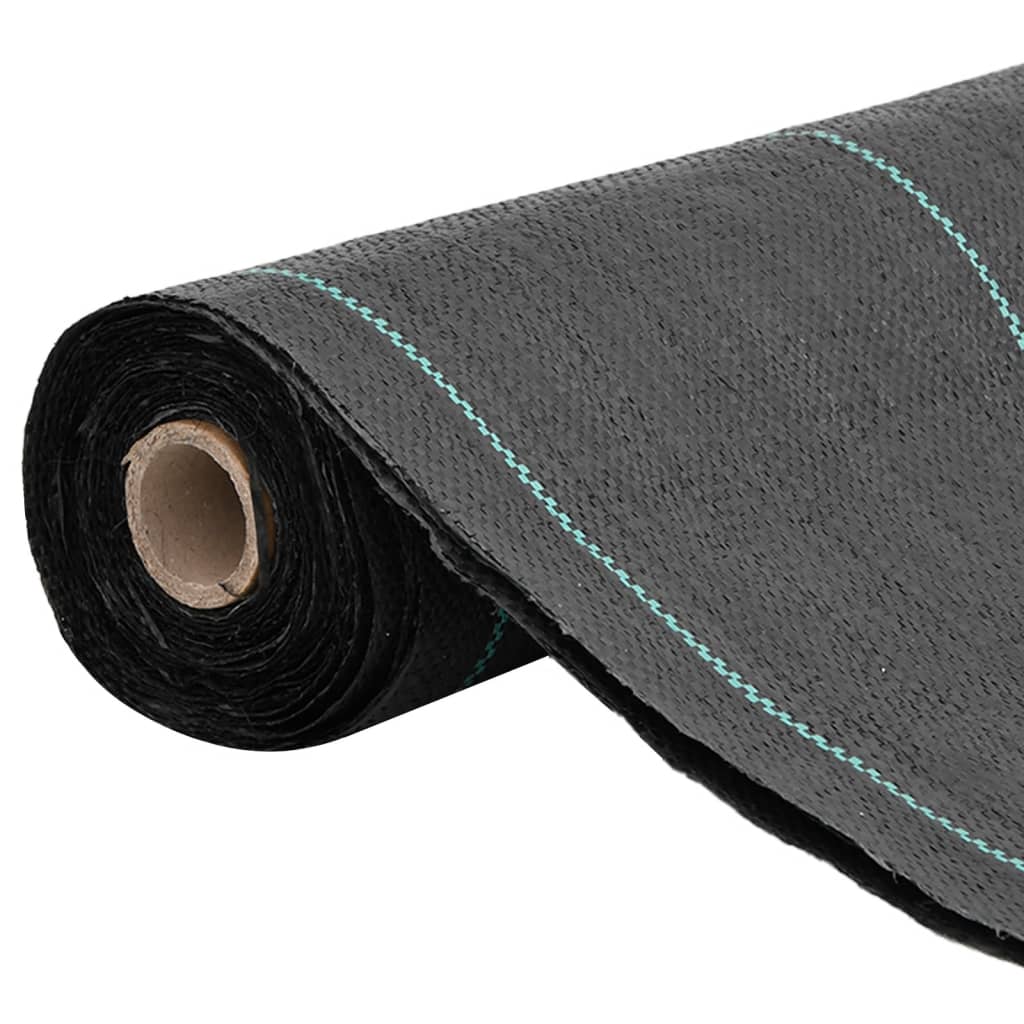 Vidaxl onkruidmembraan zwart 0,5x50 m pp