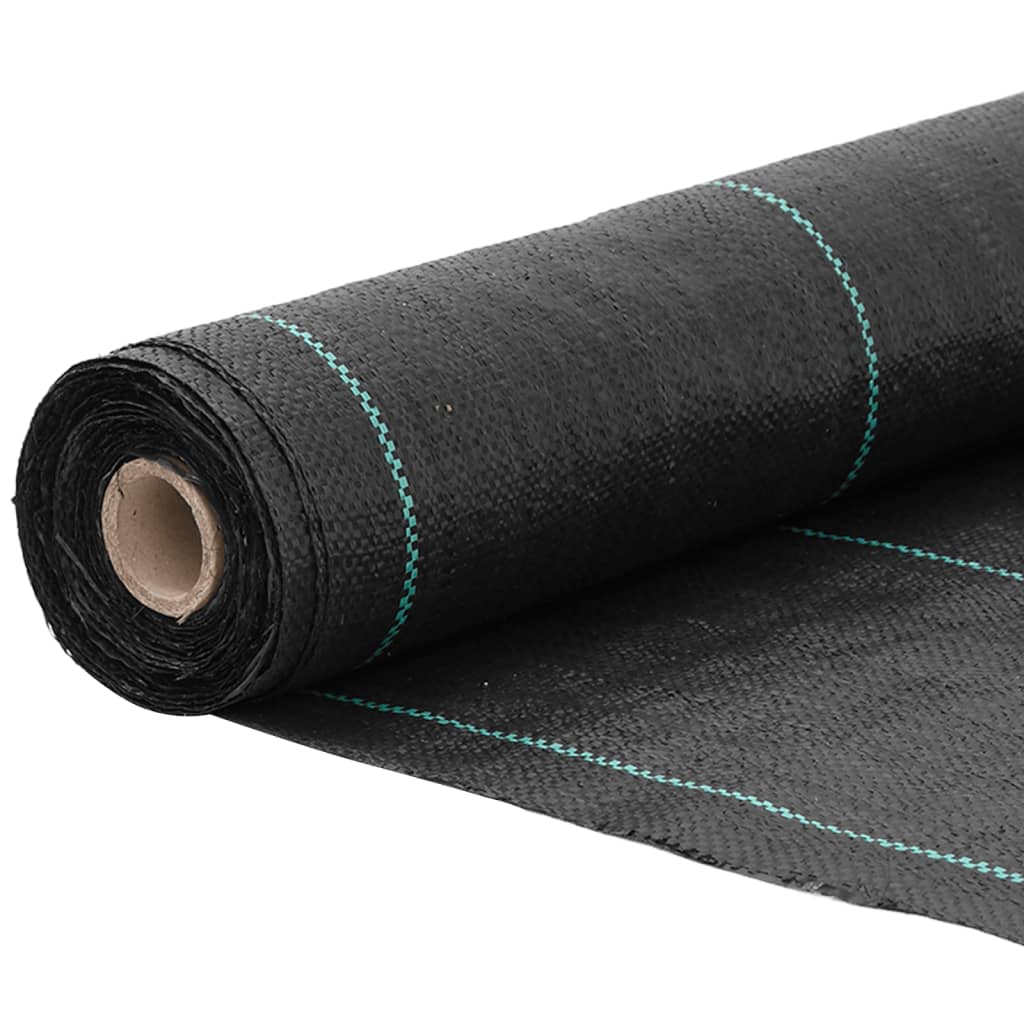 Vidaxl onkruidmembraan zwart 0,5x50 m pp