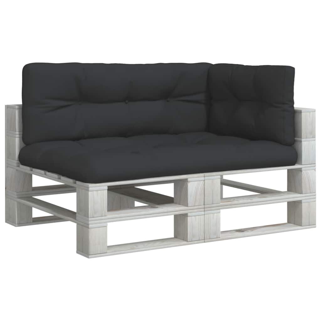 Vidaxl palletkussens 3 st stof zwart