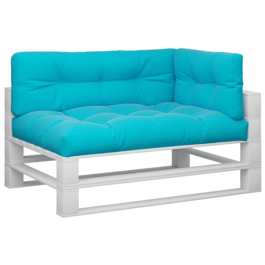 VidaXL Palletkussens 3-delig stof turquoise