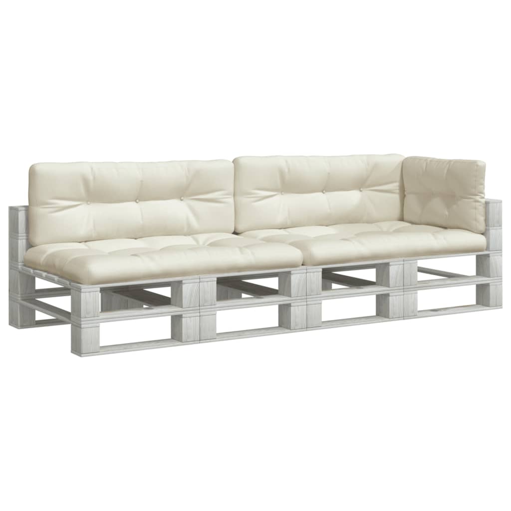 Vidaxl palletkussens 5 st stof crèmekleurig