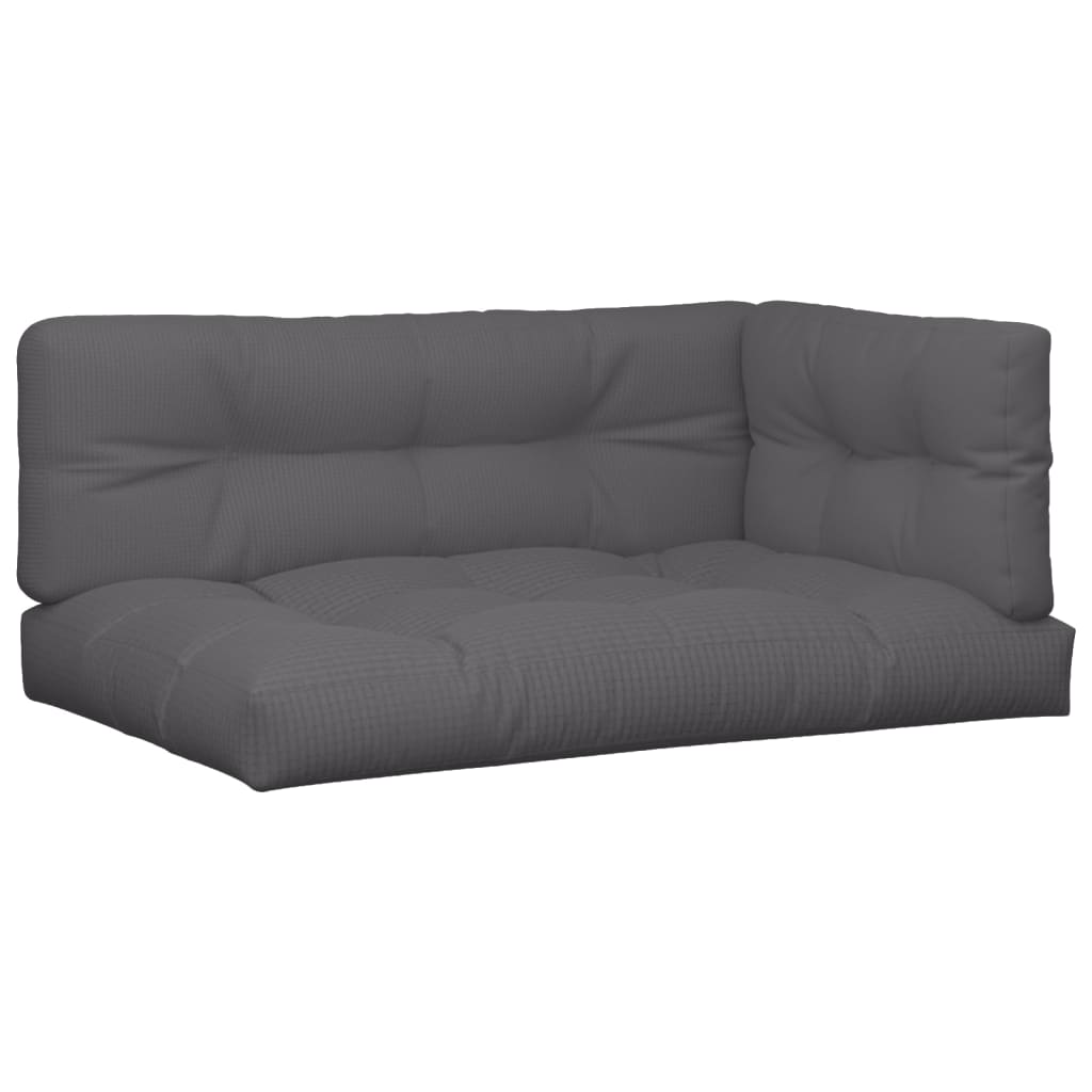 Vidaxl palletkussens 7 st stof antracietkleurig