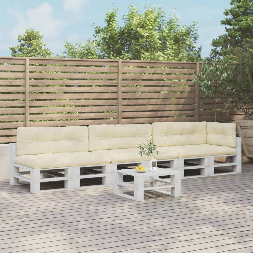Vidaxl palletkussens 7 st stof crèmekleurig