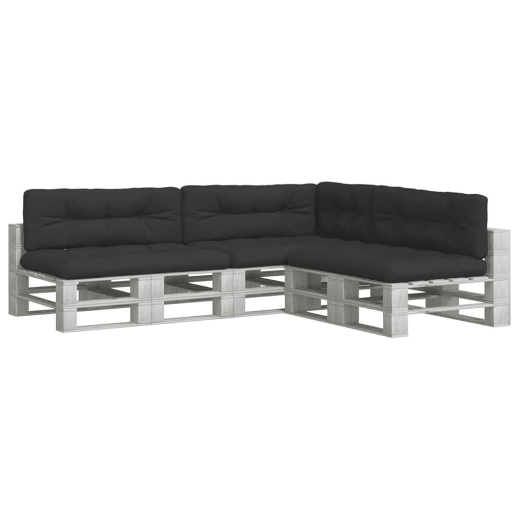 Vidaxl palletkussens 7 st stof zwart