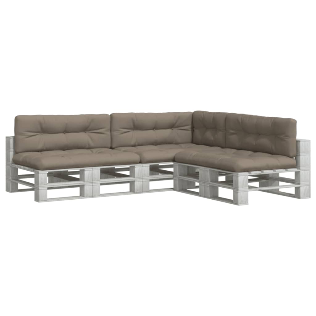 Vidaxl palletkussens 7 st stof taupe