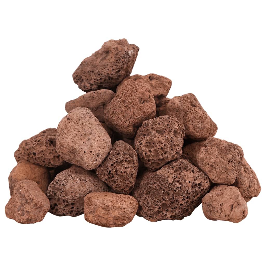 Vidaxl lavastenen 25 kg 3-5 cm rood