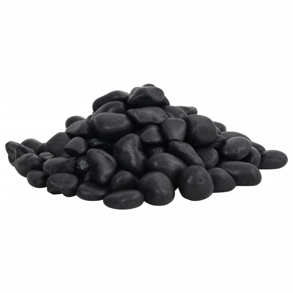 Vidaxl kiezelstenen gepolijst 2-5 cm 10 kg zwart