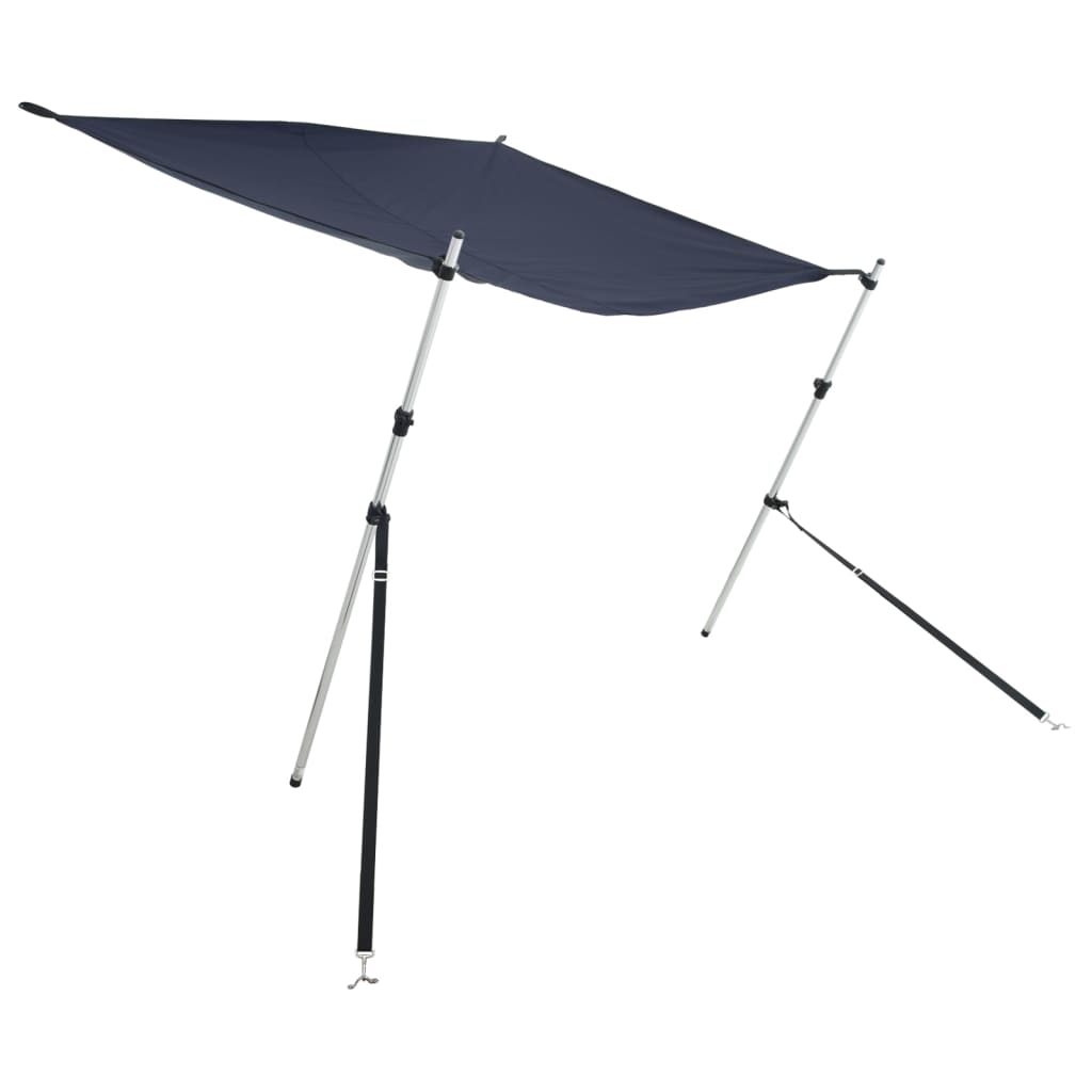 Vidaxl schaduwdoekset t-top 170x170x(113-182,5) cm blauw