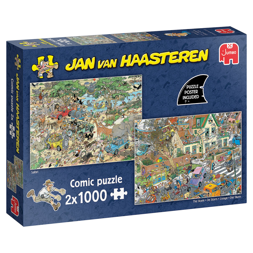 Jumbo puzzel 2x1000 st. jvh - safari storm