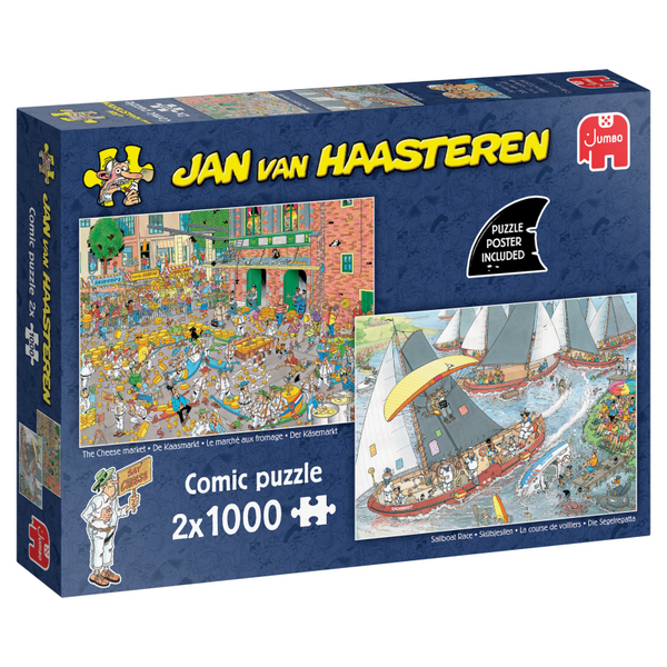 Jumbo puzzel 2x1000 st. jvh - de kaasmarkt skûtsjesilen