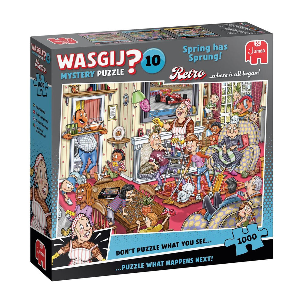 Jumbo wasgij retro mystery 10 - de voorjaars-schoonmaak! - 1000 stukjes puzzel - legpuzzel voor volwassenen