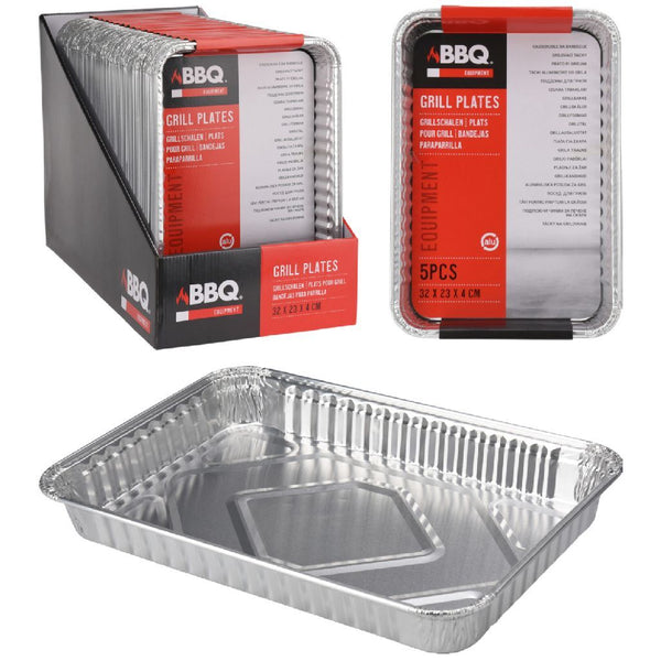 Bbq schalen 32x23x4cm set van 4 stuks