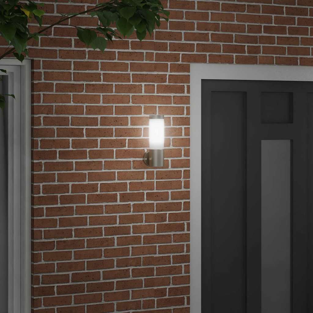 Vidaxl buiten wandlamp zilver 12 x 8,5 x 27 cm
